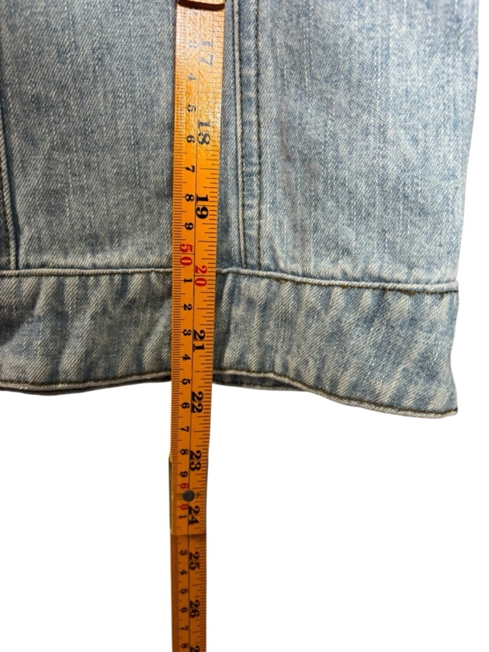 VTG Harley-Davidson Embroidered Denim Jacket Leather Fringe Button Front Small - Picture 11 of 11